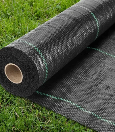 Weed Barrier Fabric Heavy Duty, Woven Weed Control Fabric, Non-Slip Outdoor Rubber Floor Mats, Weed Block Polyethylene Ground Co 1