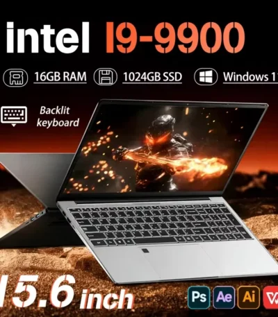 Portable NotebookIntel Core i9-9900  Windows 11 Pro 15.6 inch  Laptop Computer HD Screen 16GB RAM 1TB 2TB SSD  laptops PC 1