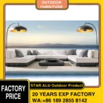Outdoor Patio Metal Sofa Furniture Garden Aluminum Patio Furniture Garden Sofa Set