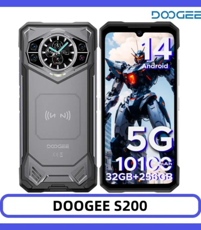 DOOGEE S200 5G Rugged Phone 12GB 256GB 1.32" AMOLED Rear Display Dimensity 7050 100MP Camera 10100mAh NFC Smartphone 1