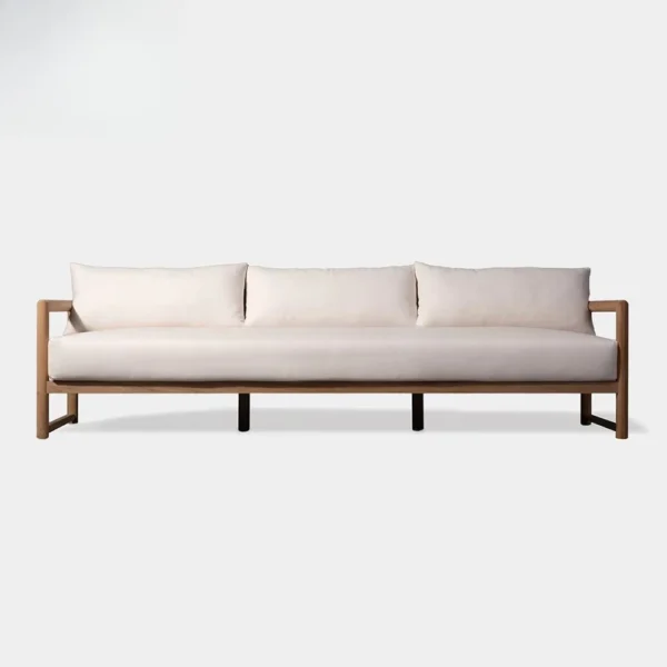 Customizable Luxury Teak Garden Sofas Modern Pool Lounger Outdoor Furniture Set with Coffee Table