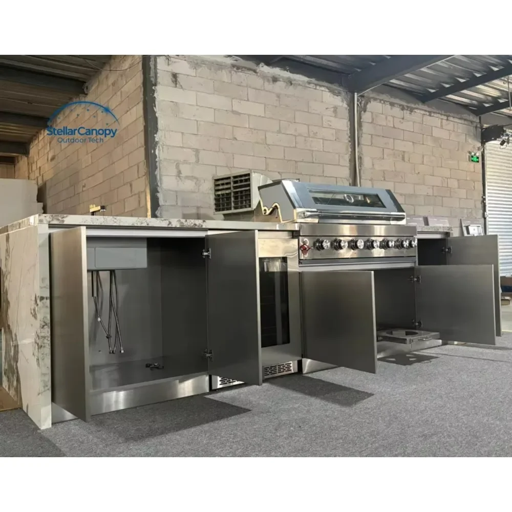 Modern Design BBQ Kitchens Cabinets Stainless Steel Outdoor Complete Kitchen Cabinet Furniture Modern Design BBQ Kitchens Cabinets Stainless Steel Outdoor Complete Kitchen Cabinet Furniture