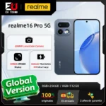New Launch EU Version realme 16 Pro 5G Smartphone 200MP LumaColor Camera 6500nit AMOLED Display 6500mAh Battery 45W Charge
