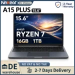 Ninkear A15 Plus Laptop Amd Ryzen 7 5825U 16Gb Ram 1Tb Ssd 15.6 Inch Fhd Ips Display Windows 11 Wifi 6 Fingerprint Backlit Keyboard Slim Metal Business Notebook