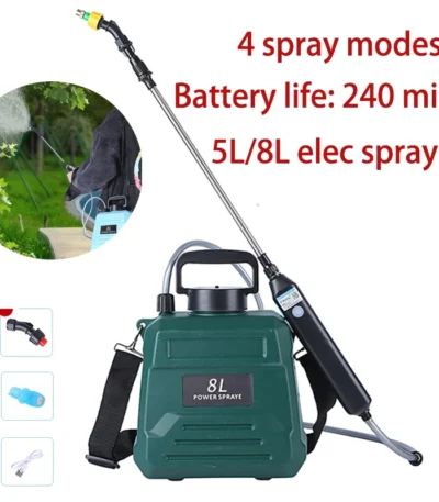 5L 8L Electric Sprayer Watering Can With Spray Gun Auto Garden Plant Mister 240 Minute Battery Life USB Charging Irrigation Tool 1