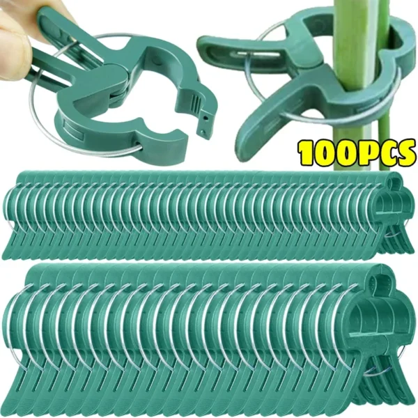 Plant Fixed Clips Reusable Greenhouse Bracket forFixing Stems of Flower Vine Vegetables Tomatoes Fastener Garden Supplies