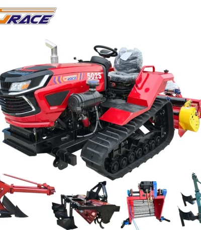 Customization Factory Price 50 Horsepower Agricultural Rotary Tiller Crawler Cultivators Tractor with Farm for Sale 1