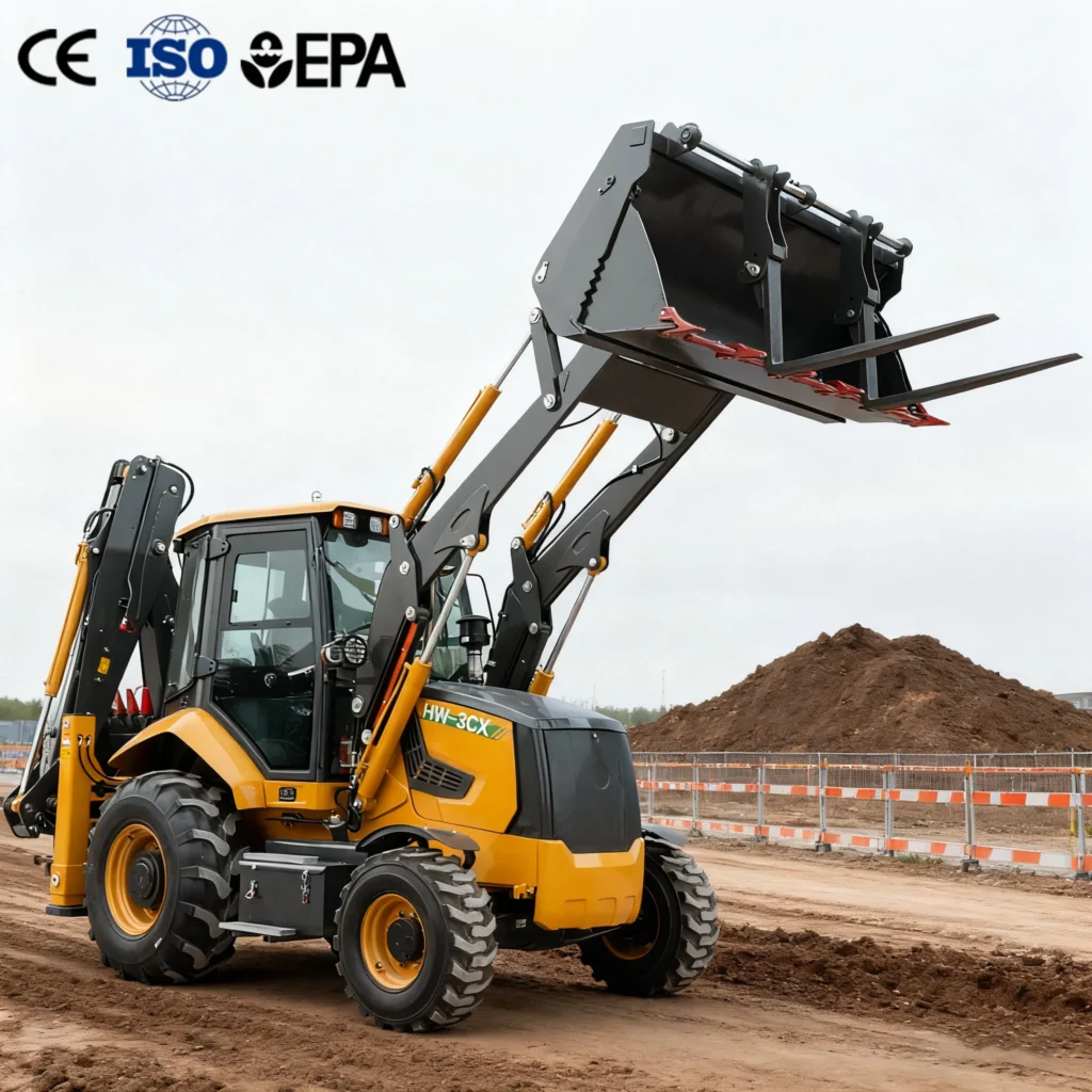 New 7.8 ton Excavator Loader 4×4 Backhoe Loader Multi-Purpose 4WD All-Terrain Diesel Agricultural Tractor Construction Machinery