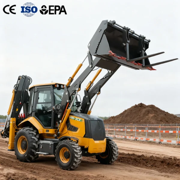 New 7.8 ton Excavator Loader 4x4 Backhoe Loader Multi-Purpose 4WD All-Terrain Diesel Agricultural Tractor Construction Machinery 1
