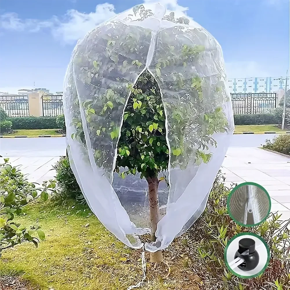 Extra-Thick Garden Netting With Drawstring & Zipper-Insect &Bird Protection For Fruits,Citrus,Flowers Pe Material Insect Netting Extra-Thick Garden Netting With Drawstring & Zipper-Insect &Bird Protection For Fruits,Citrus,Flowers Pe Material Insect Netting