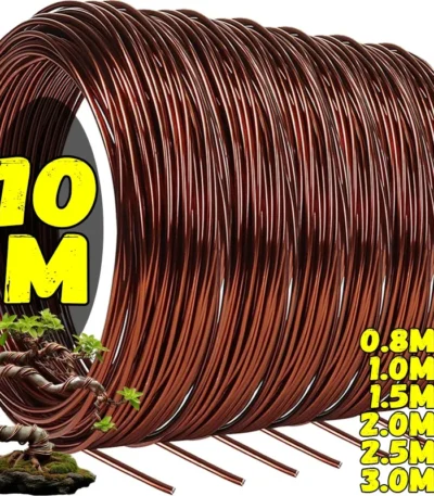 0.8/1.0/1.5/2.0/2.5/3.0mm Brown Aluminum Bonsai Wires Plant Support Training Wire Fixing Strings DIY Shape Branches Support Bend 1