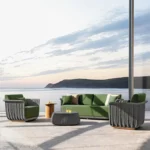 All-weather Outdoor Furniture Hotel Patio Rope Sofa Set Rope Weaving Garden Sofa Backyard Garden Sofa