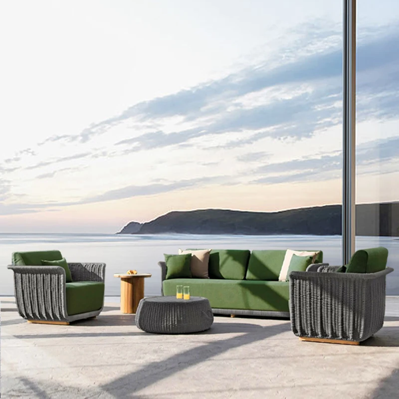 All-weather Outdoor Furniture Hotel Patio Rope Sofa Set Rope Weaving Garden Sofa Backyard Garden Sofa All-weather Outdoor Furniture Hotel Patio Rope Sofa Set Rope Weaving Garden Sofa Backyard Garden Sofa
