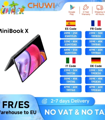 CHUWI MiniBook X N150 Laptop 10.51 Inch 16GB RAM 512GB SSD 2-in-1 Yoga Mode Intel  Windows 11 Notebook 360° Flipable WiFi 6 1
