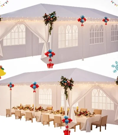 3x3/3x6/3x9m Gazebo Party Tent Banquet Shed With 6 Removable Wall Garden Gazebo For Party Wedding Includes Pegs Guy Ropes 1