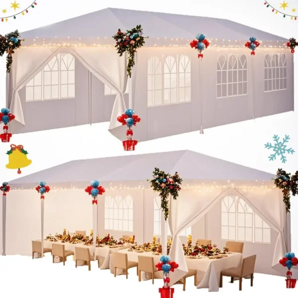3×3/3×6/3x9m Gazebo Party Tent Banquet Shed With 6 Removable Wall Garden Gazebo For Party Wedding Includes Pegs Guy Ropes
