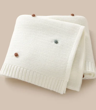 Baby Blanket Knit Stroller Swaddling 90*70CM Sleeping Sack Fashion Colored Dot Newborn Girls Bedding Quilt Boys Plaid Super Soft 1