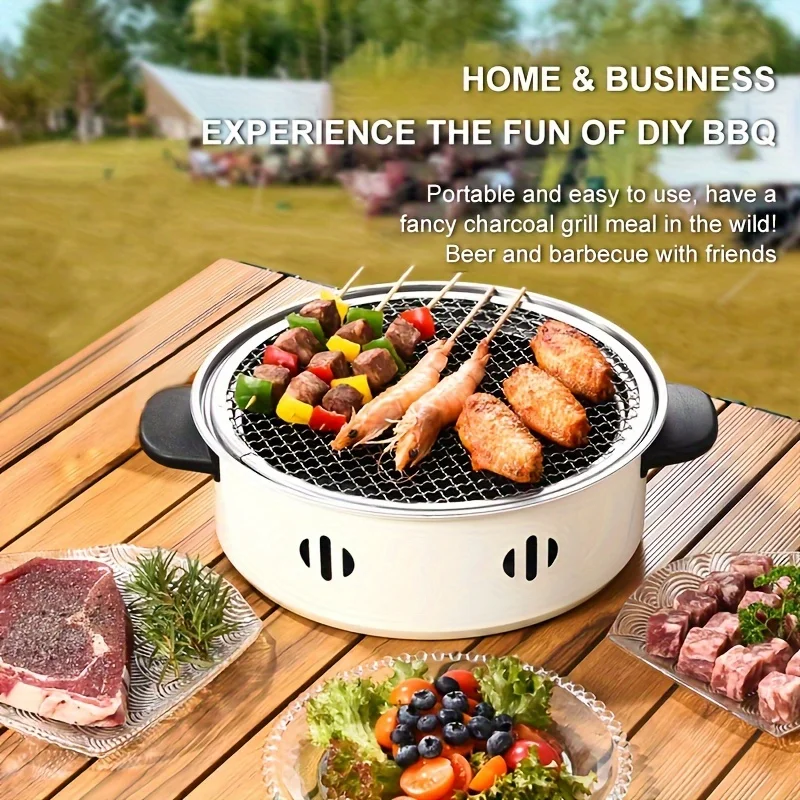 1pcs Portable Barbecue Stove Versatile Tabletop BBQ Grill Pan with Grill Net Perfect for Outdoor Camping and Backyard BBQ Tools 1pcs Portable Barbecue Stove Versatile Tabletop BBQ Grill Pan with Grill Net Perfect for Outdoor Camping and Backyard BBQ Tools