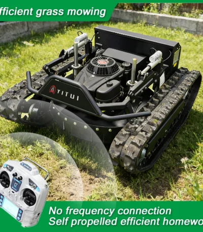 Customised Remote Agricultural Rubber Track Lawn Mower All-Terrain Self-Propelled Zero-Turn Discounted Price 1