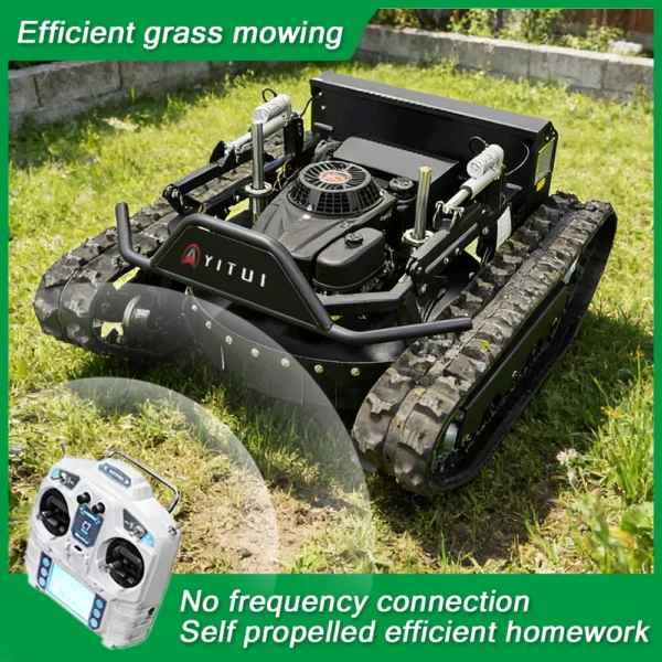 Customised Remote Agricultural Rubber Track Lawn Mower All-Terrain Self-Propelled Zero-Turn Discounted Price 1