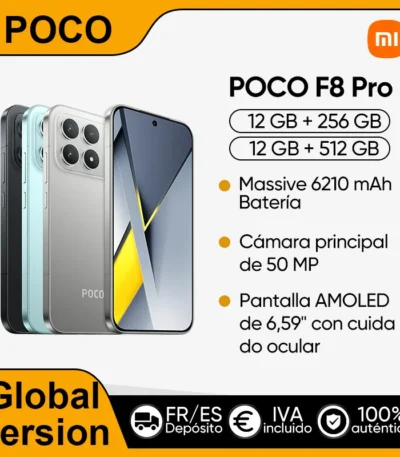 Global Version POCO F8 Pro 5G Smartphone Snapdragon® 8 Elite 6.59" Eye-care AMOLED display 6210mAh 100W HyperCharge IP68 NFC 1