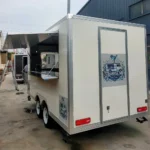Customized Custom Outdoor Mobile Kitchen Full Equipped Coffee Ice Cream Pizza Fast Food Trailers With Full Kitchen Pizza Food Tr