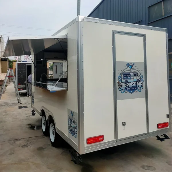 Customized Custom Outdoor Mobile Kitchen Full Equipped Coffee Ice Cream Pizza Fast Food Trailers With Full Kitchen Pizza Food Tr
