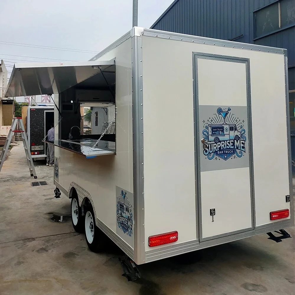 Customized Custom Outdoor Mobile Kitchen Full Equipped Coffee Ice Cream Pizza Fast Food Trailers With Full Kitchen Pizza Food Tr Customized Custom Outdoor Mobile Kitchen Full Equipped Coffee Ice Cream Pizza Fast Food Trailers With Full Kitchen Pizza Food Tr