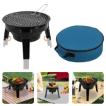 Portable Charcoal Grills Bbq Grill Barrel with Grill Accessories & Carry Bag for Camping, Garden, Bbq Party,Table Grill Charcoal