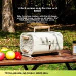 Outdoor Camping Barbecue Stove Dual Purpose Portable Charcoal Barbecue Stove Multifunction Courtyard Smokeless Barbecue Grill