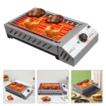 Professional 2500W Electric Tabletop Grill, Large Stainless Steel BBQ Griller with Adjustable Temp 122-572°F for Home, Party