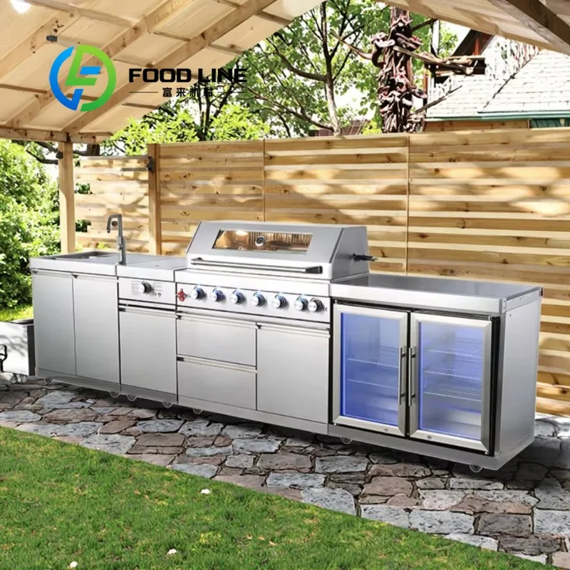 2026 Modern Luxury Outdoor Cabinets Kitchen Set With Bbq And Fridge Home Garden Barbecues Grill Outdoor Bbq Grills Customize 2026 Modern Luxury Outdoor Cabinets Kitchen Set With Bbq And Fridge Home Garden Barbecues Grill Outdoor Bbq Grills Customize