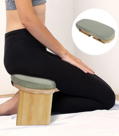 Foldable Meditation Bench Kneeling Meditation Stool for Home Kneeler Meditations Yoga Prayer Coffee/Gray/Green 1