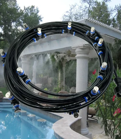 Outdoor Misting Cooling System Kit For Terrace Greenhouse Garden Patio Waterring Irrigation Mister Line 6M-18M Spray Atomizer 1