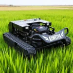 Customized Tank Type Remote Control Lawn Mower Robot 900mm Cutting Width High Power with Free Blade Kit