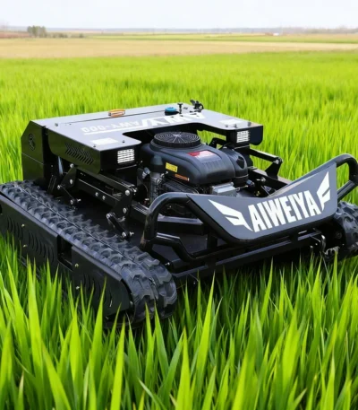 Customized Tank Type Remote Control Lawn Mower Robot 900mm Cutting Width High Power with Free Blade Kit 1