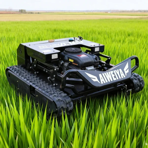 Customized Tank Type Remote Control Lawn Mower Robot 900mm Cutting Width High Power with Free Blade Kit 1