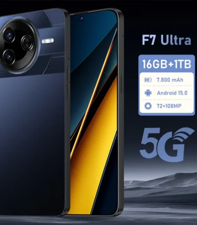 Hot F7 Ultra Original Smartphone Global Version Mobile Phones 7800mAh Android 15 Dual SIM Card Cellphones 7.3inch 5G Cell Phone 1