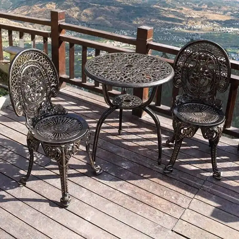 Table Outdoor Garden Furniture Sets Leisure Aluminum Garden Table and Chair Open-air Cast Waterproof Chairs Balcony and Chair AA Table Outdoor Garden Furniture Sets Leisure Aluminum Garden Table and Chair Open-air Cast Waterproof Chairs Balcony and Chair AA