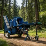 Easy Transport Wheeled Firewood Processor Wood Splitter Log Splitter Household Backyard Timber Splitting Tool