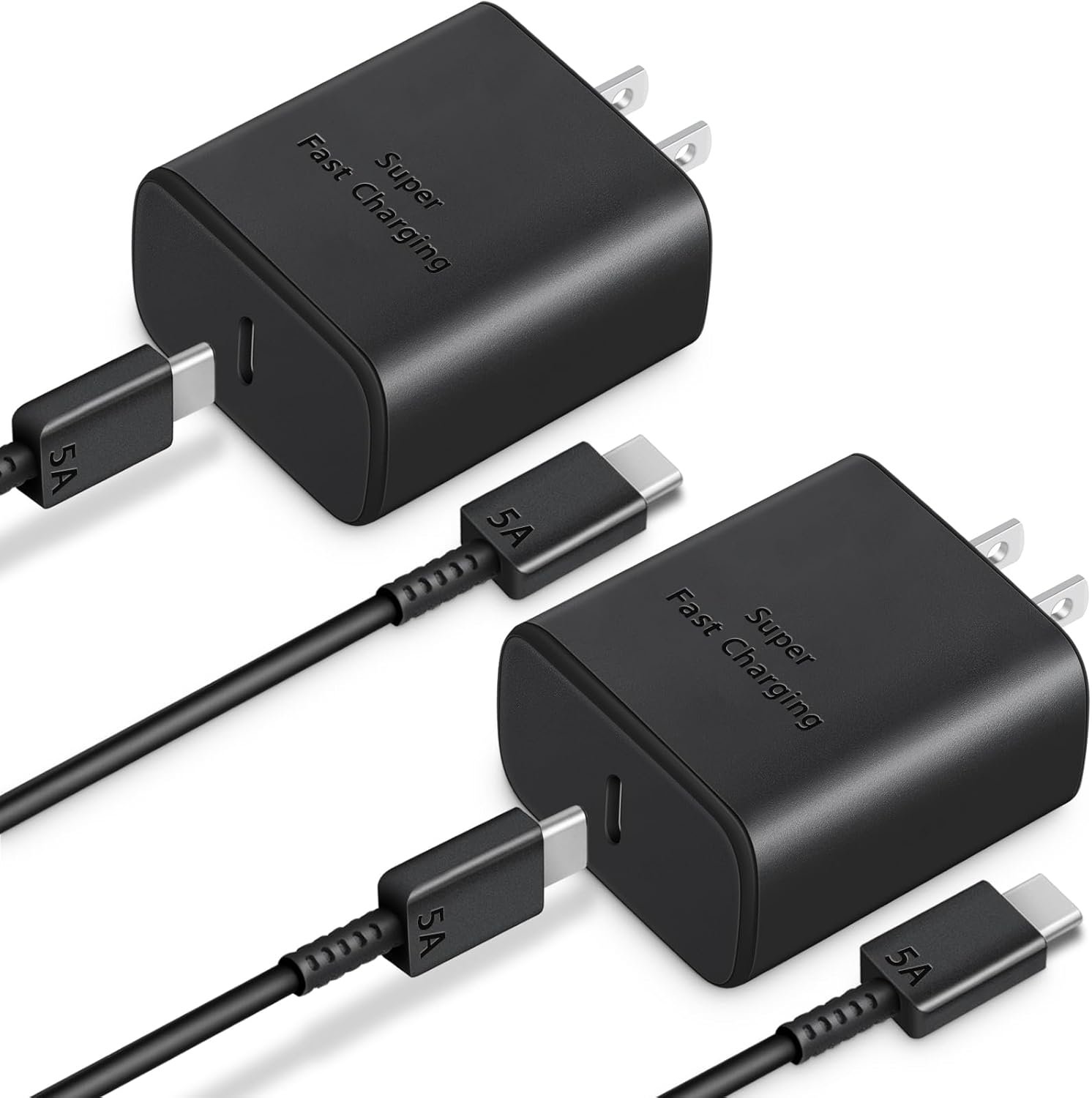 AISNI 2 Pack 45W Type C Super Fast Charger USB C Android Phone Charger Block with 6 FT Type C Fast Charging Cord for Samsung Galaxy S26/S25/24/S23/S22 Ultra - Image 2