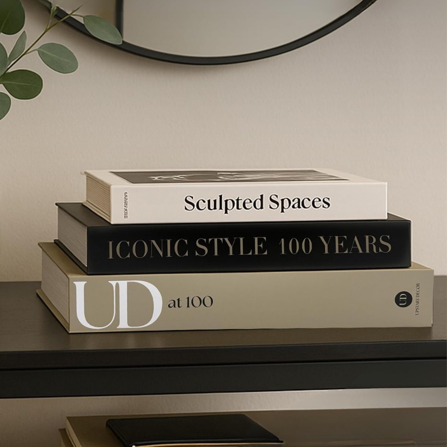 Aesthetic Decorative Books Set of 3 Designer Faux Books for Decoration to Enhance Mid Century Coffee Table Decor Bookshelf Mantle Shelf Console Table Entryway Décor Minimalist Fake Book Storage Box - Image 2