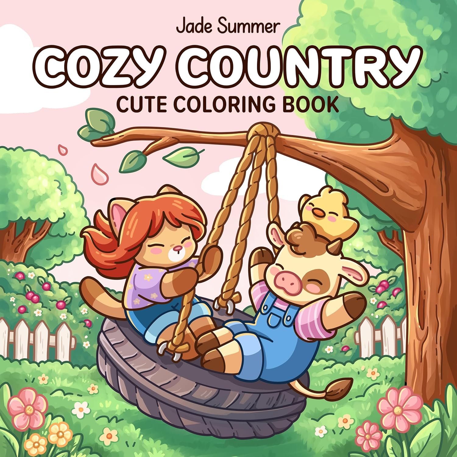 Cozy Country: Cute Coloring Book for Adults and Teens with Adorable Animals and Easy-to-Color Scenes for Relaxation (Cozy Coloring Books) - Image 2