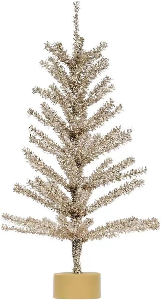 Generic 24-Inch Decorative Christmas Tree, Pink, Snow White, Champagne Colors, Holiday Home Decor, 60cm Artificial Pine Tree (Champagne Color) - Image 2