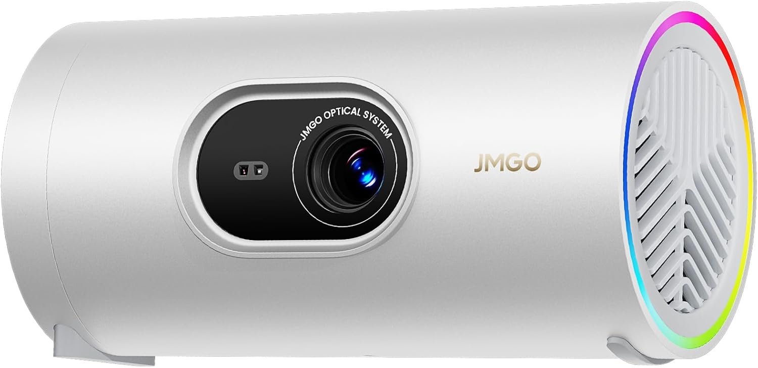 JMGO PicoPlay 1080P Smart Mini Projector, Google TV with Licensed Netflix, 400 ISO Lumens, 8W Dolby Digital, Portable Projector with WiFi & Bluetooth, Supports Power Banks, Including Optical Filter - Image 2