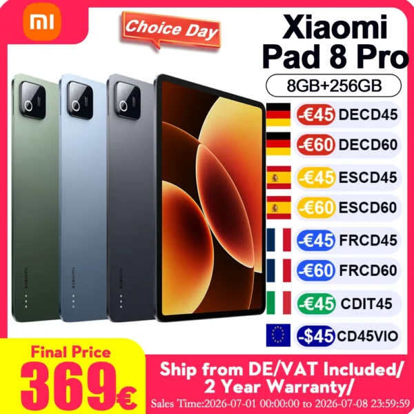 Global Version Xiaomi Pad 8 Pro Tablet Xiaomi Pad 8 Pro Tablet PC 8GB 256GB 12GB 512GB 11.2 Inch 3.2K WiFi 7 9200mAh Battery