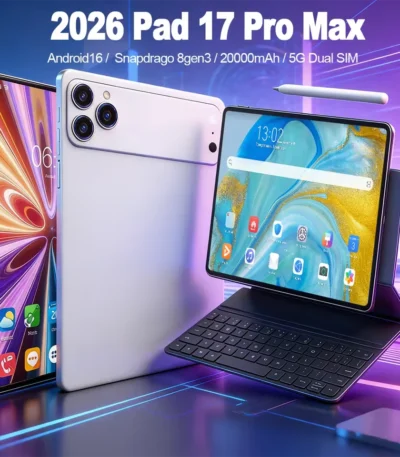 2026 Pad 17 Pro Max Tablet PC 11.1Inch 24GB 2T Android16 Snapdrago8gen3 5G Dual SIM Call WIFI 20000mAh Battery Original Tablet PC 1