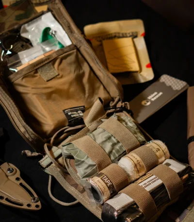 Rhino Rescue Tactical IFAK First Aid Kit with Molle System Survival Pouch for Camping Hiking Fishing Outdoor Trauma Care 1
