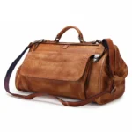 Vintage 100% Genuine Leather Duffel Bag Travel Luggage Bag Doctor Overnight Bag Designer Shoulder Messenger Bag Tote Handbag