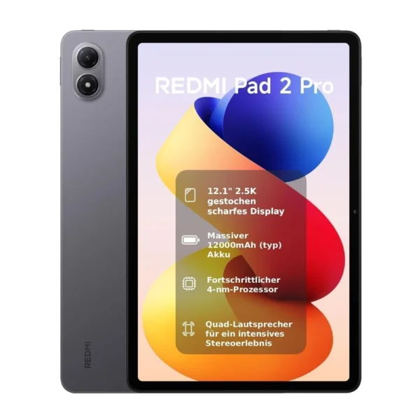 Xiaomi Redmi Pad 2 Pro Global Version 12.1″ 2.5K Display Tablet,12000mAh Battery Snapdragon 7s Gen 4, Android 13 Wi-Fi 6 Tablet